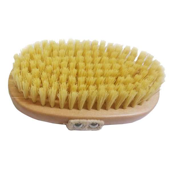 Wooden handle held brushes with natural bristle body brush