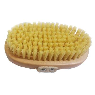 Wooden handle held brushes with natural bristle body brush